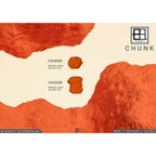Ceramic vase with a rockery look, in trendy orange CHU20OR