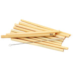 Art de la Table Les Pailles en Bambou - Lot de 10 Avec Brosse de Nettoyage Zistyhome art de la table