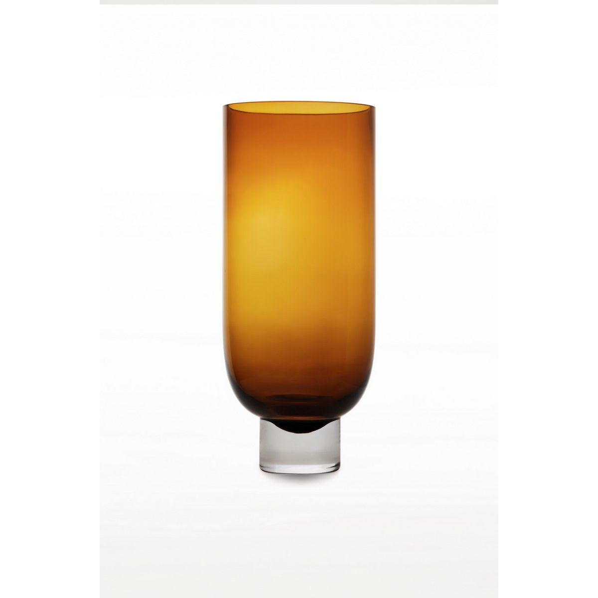 Art de la Table Vase en verre de luxe moderne de 9 mm d'épaisseur, design sobre, très grand, orange foncé chaud, OMAHA36AM Zistyhome art de la table