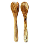 Couverts à salade en bois d'olivier 30 cm