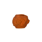 Ceramic vase with a rockery look, in trendy orange CHU20OR