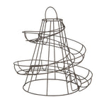 Porte-œufs 33x33x35 cm panier d'oeufs en fer noir