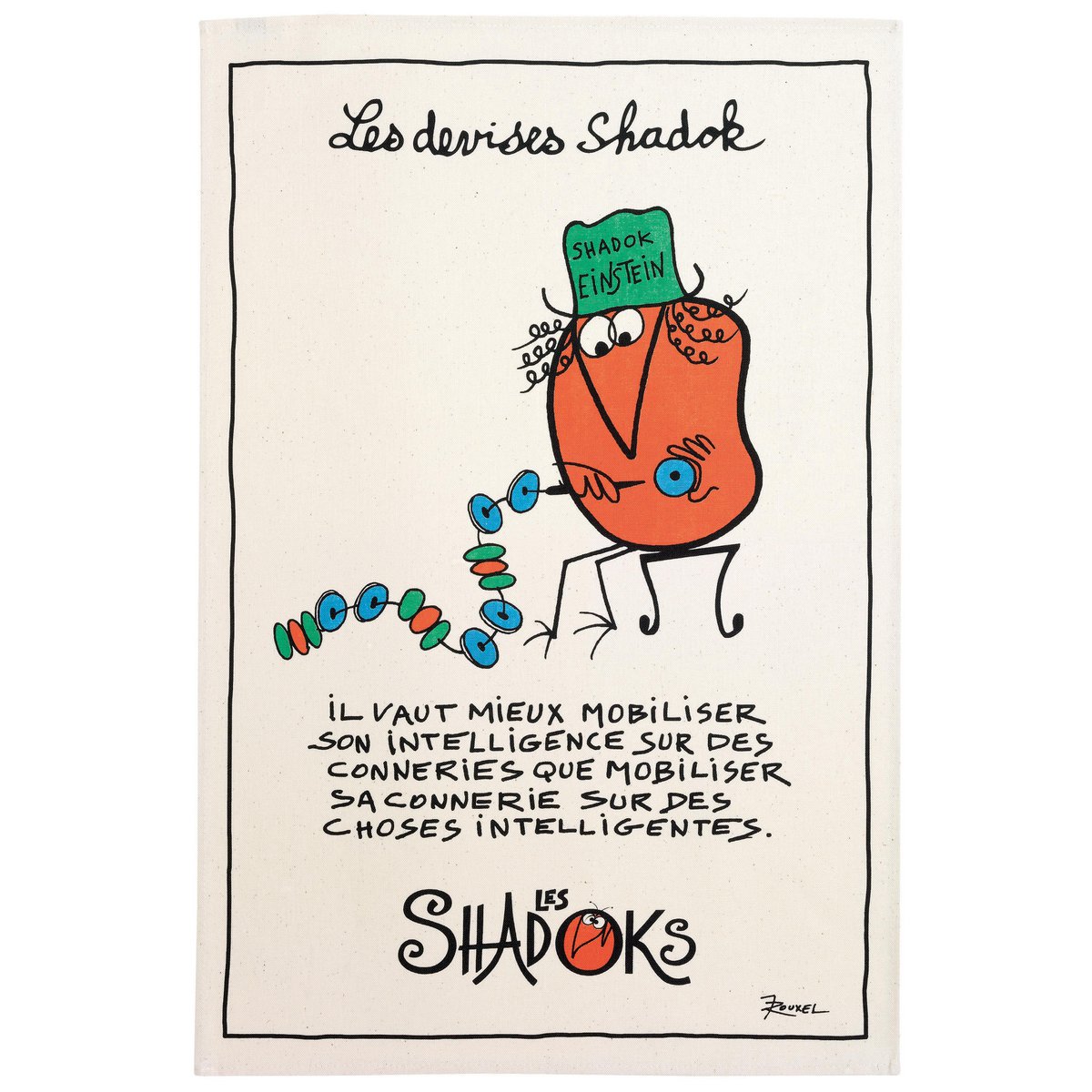 Torchon Shadoks Einstein Ecru 48 x 72
