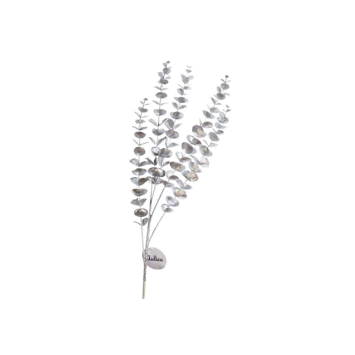Fleur décorative feuilles d'eucalyptus argent h90cm