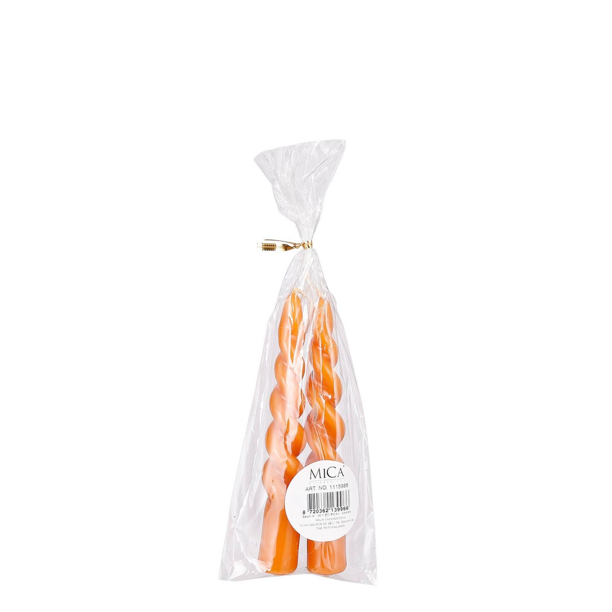 Bougie de dîner Twist Orange
