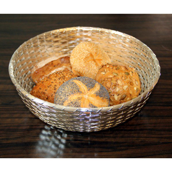 EDZARD panier panier décoratif Basso, argenté, résistant au ternissement, diamètre 26 cm