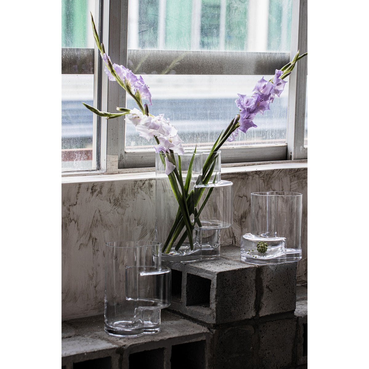Art de la Table Vase moderne de style constructiviste, design haut de gamme, verre clair FUSIO 25 Zistyhome art de la table