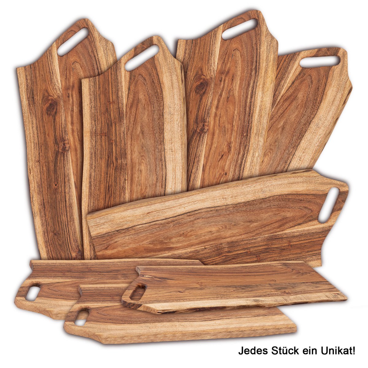 Planche de service plateau décoratif masterbox 8 parties Viking 60x23cm planche décorative acacia massive