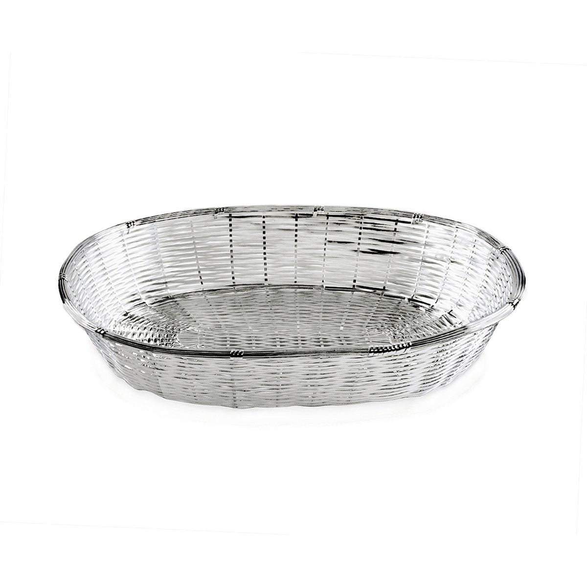 Panier EDZARD, corbeille à pain, corbeille décorative, argenté, résistant au ternissement, 21 x 30 cm