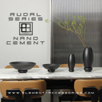 Vase en nano-ciment moderne, design innovant. RUD30BK