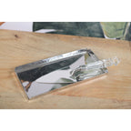 Plateau rectangulaire martelé effet miroir 25.5x11.5x1.25cm