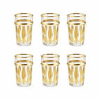 Tasses à thé dorées orientales - lot de 6