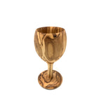 Gobelet à vin VINO en bois d'olivier, verre à pied