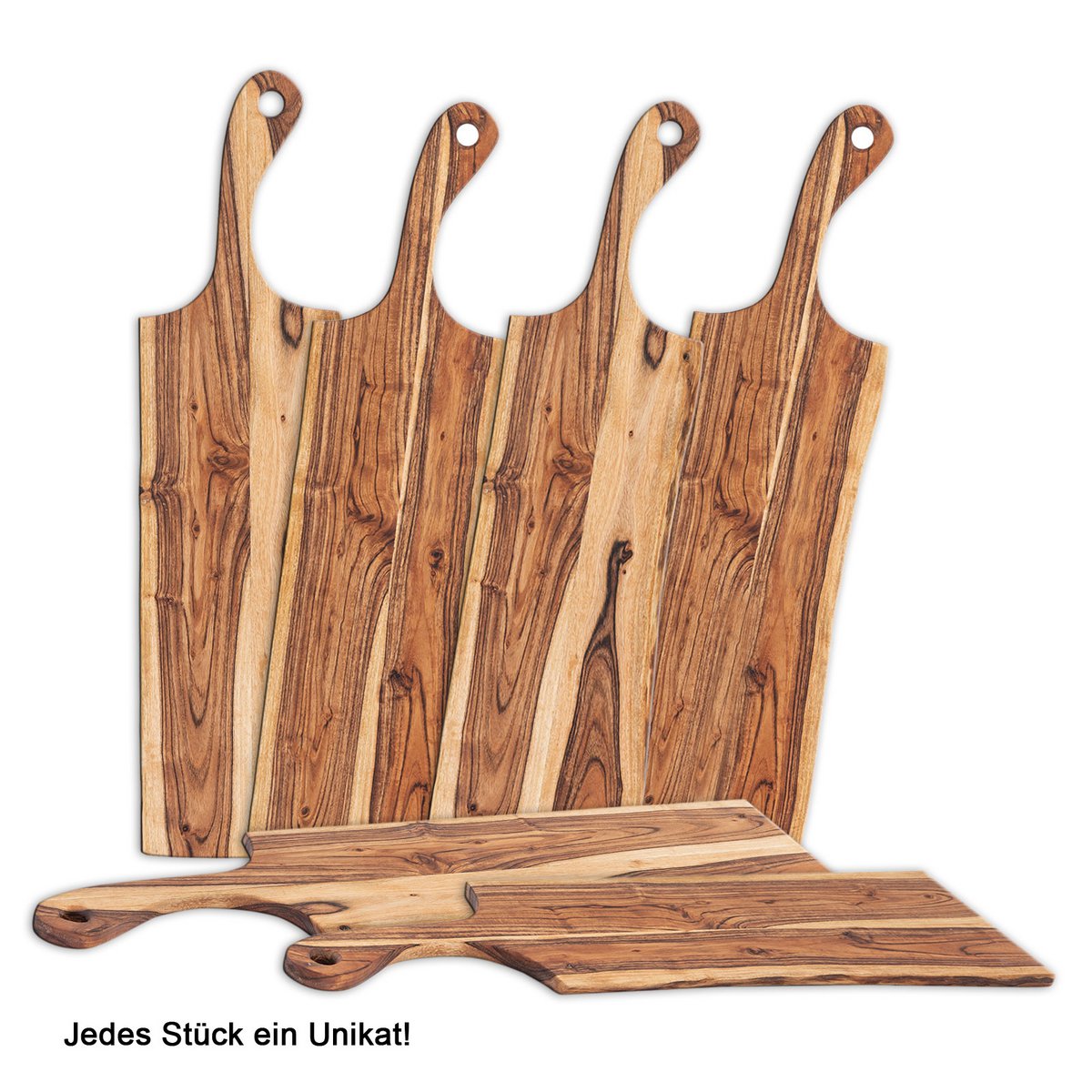 Planche de service Boîte maîtresse en bois en 6 parties plateau décoratif odin 70x20cm planche décorative acacia solide