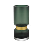 Art de la Table Grand vase en verre vert rétro futuriste de luxe avec or TRI 36 GE Zistyhome art de la table