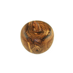 Salière en forme de pomme avec pelle à sel, bois d'olivier