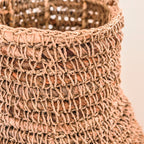 Vase Boho tissé SAKRA en fibre de banane et raphia