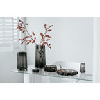 Hohe, luxuriöse Vase im modern-klassischen Stil, elegantes belgisches Design, LENOX 40 Grau