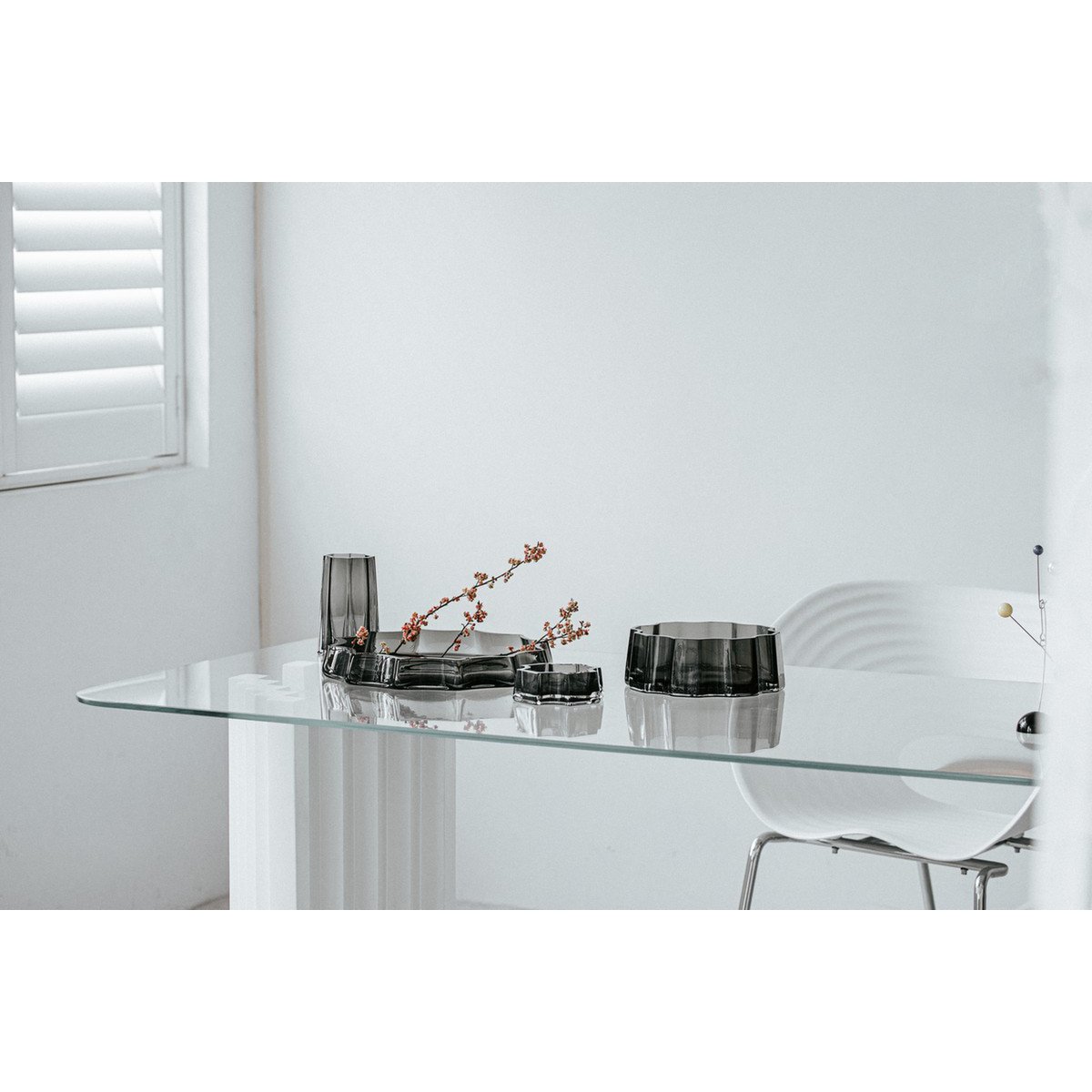Art de la Table Vase haut de luxe moderne-classique, design belge élégant, LENOX 40 Gris Zistyhome art de la table