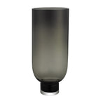 Art de la Table Vase en verre de luxe moderne de 9 mm d'épaisseur gris foncé, design sobre, très haut, OMAHA36GR Zistyhome art de la table